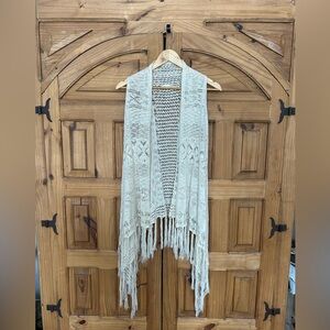 ALTAR’D STATE Crochet Boho Fringe Vest
